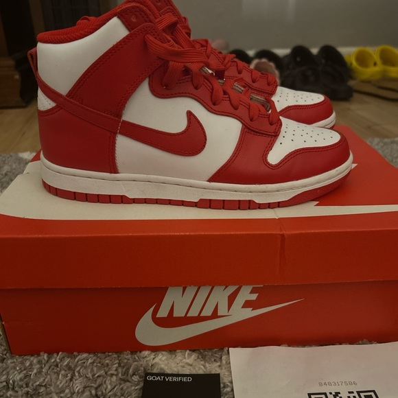 Champion red dunk highs men’s (6.5) women(8) From Goat !!!GREAT CONDITION!! - Picture 3 of 5